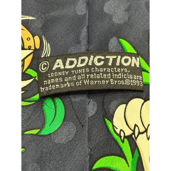 Looney Tunes Addiction 100% Silk Tie Sylvester Tweety Jungle Design Handmade - Picture 5 of 7